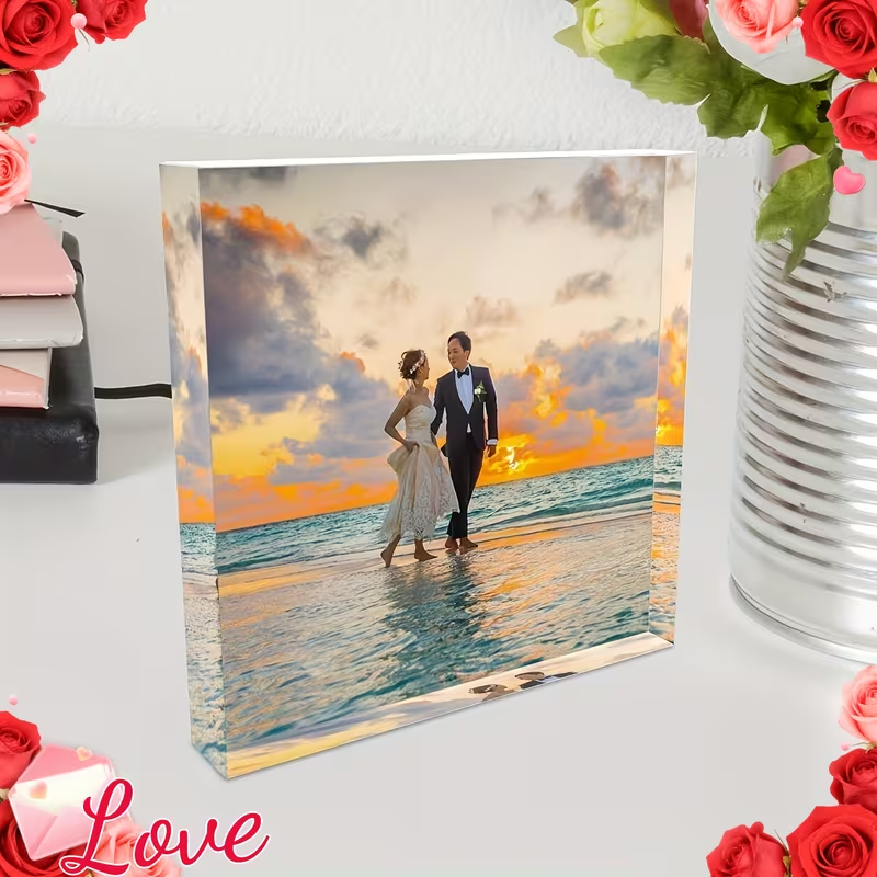 Photo Acrylic Block - A custom acrylic desktop decoration with