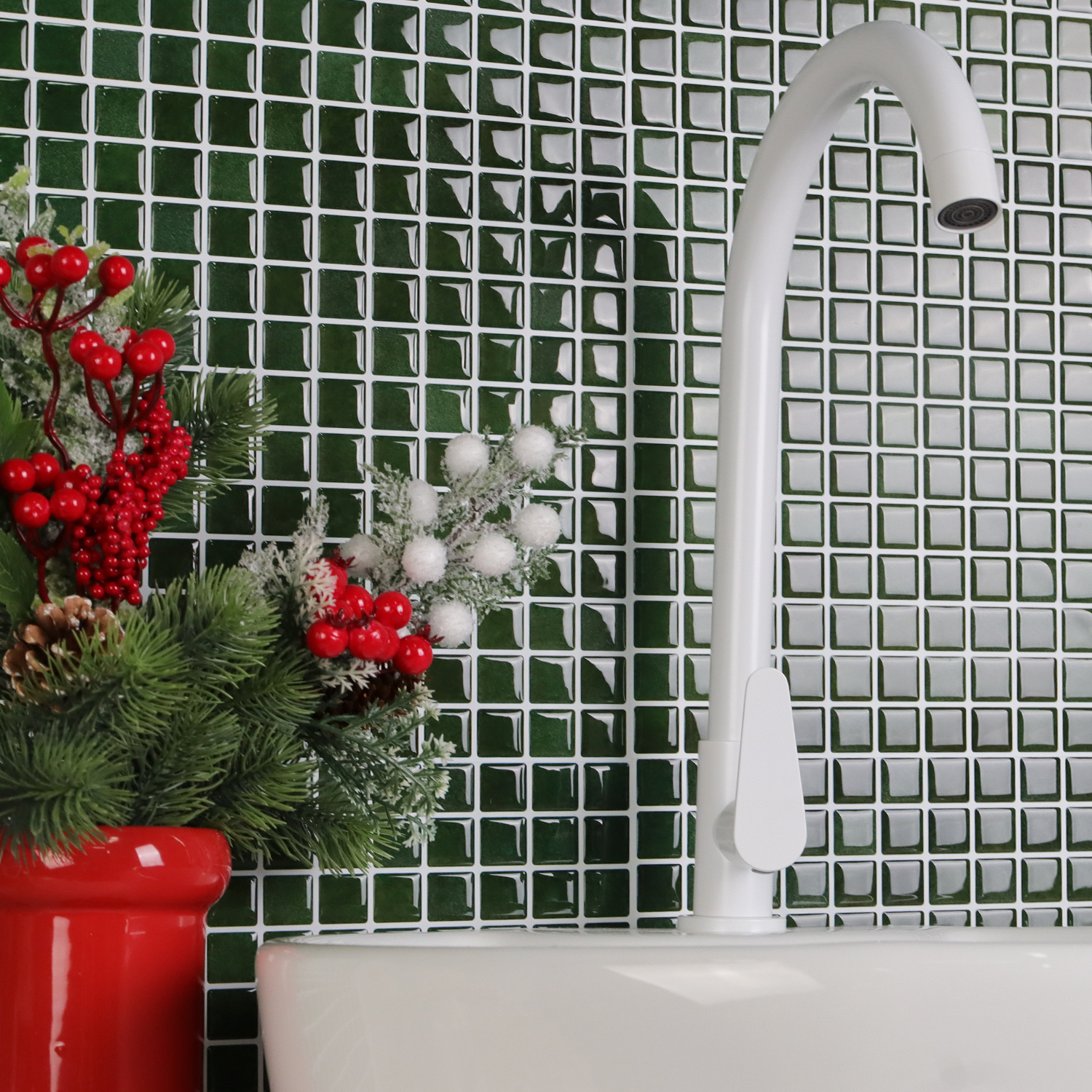 20pcs 3D Mosaic Style Wall Sti - Ceramic Tile Blank のレビューと価格