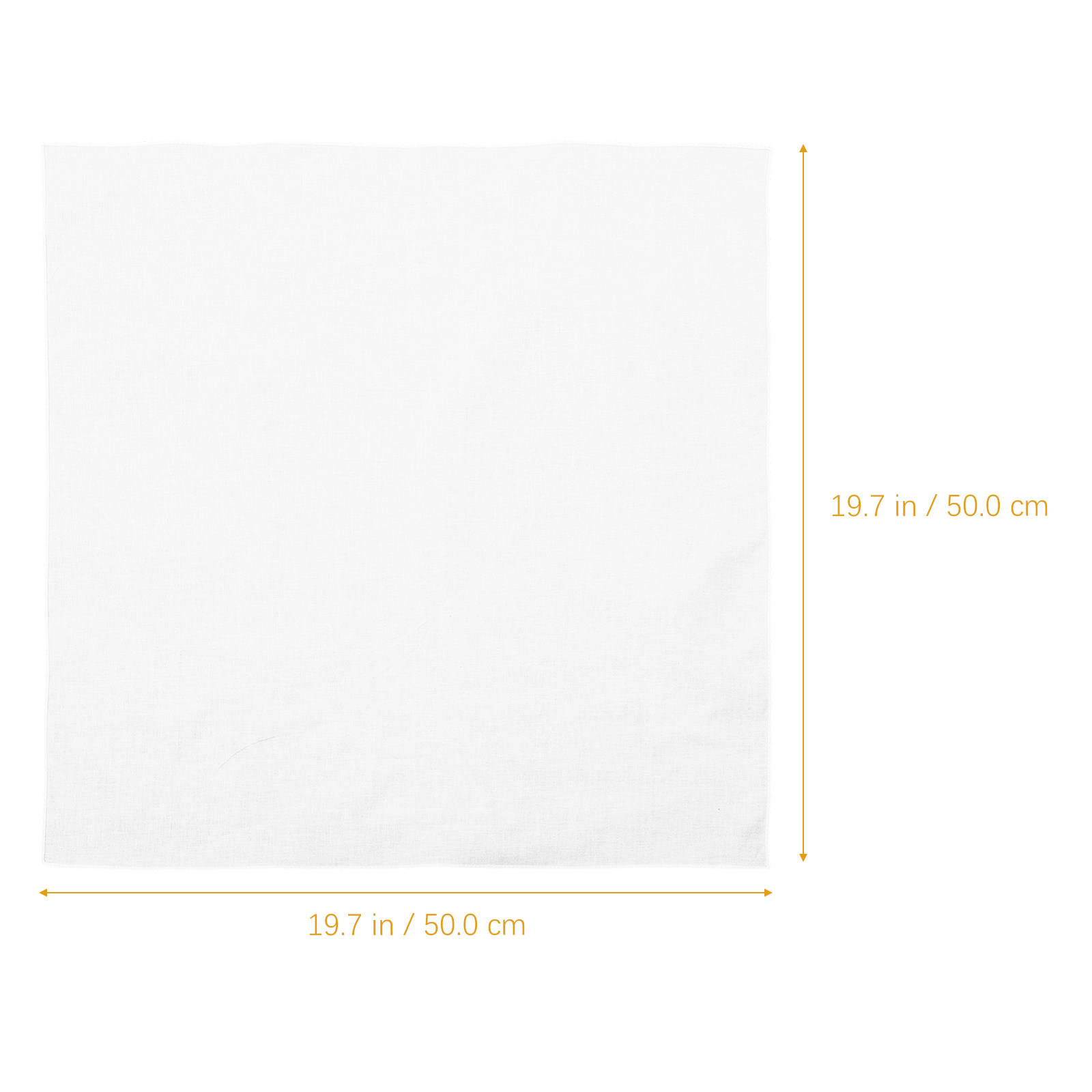 White Cotton Handkerchief Squa - Bandana Blank White のレビューと価格