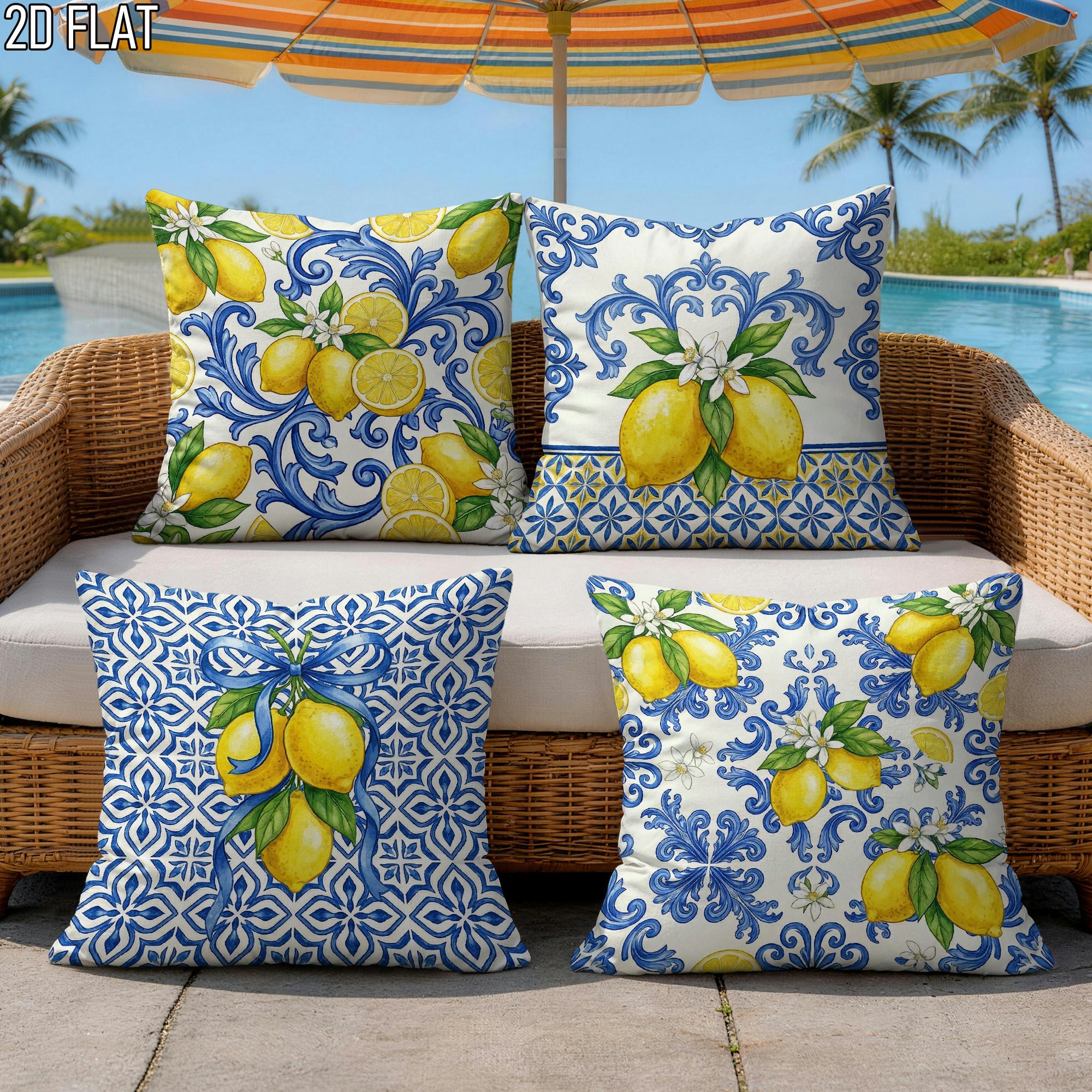 4Pcs Italian Summer Style Thro - Ceramic Tile Blank のレビューと価格