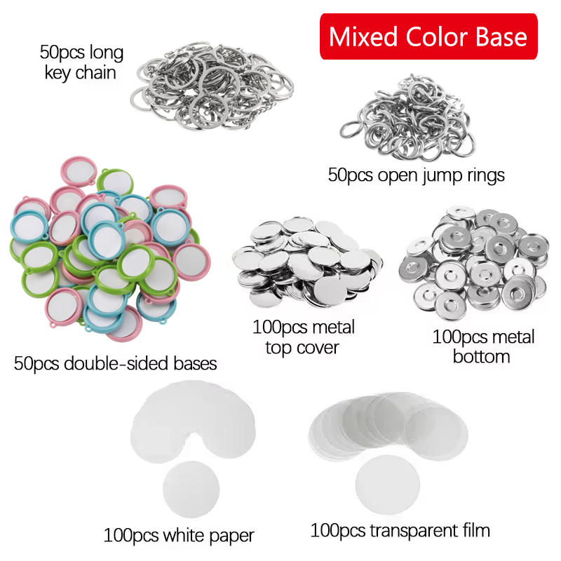50Pcs/Set DIY Double-Side Key  - Button Badge Blank のレビューと価格
