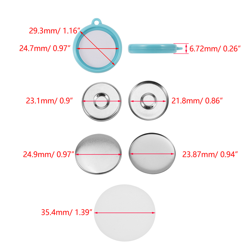 50Pcs/Set DIY Double-Side Key  - Button Badge Blank のレビューと価格
