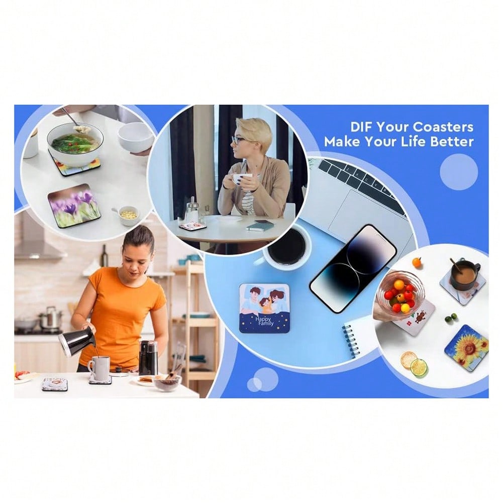 1PCS Square Sublimation Blanks - Coaster Sublimation Blank のレビューと価格