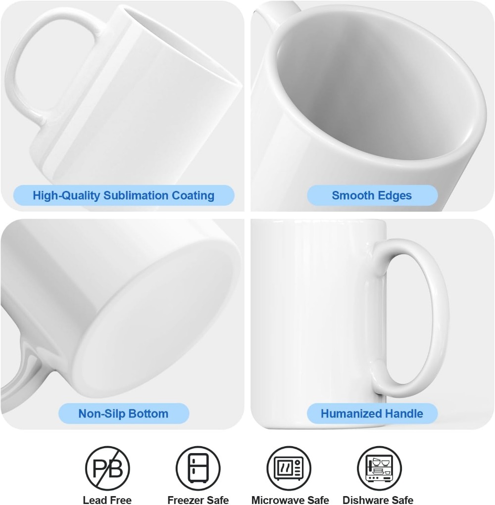 11 oz White Ceramic Sublimatio - Sublimation Mug White のレビューと価格