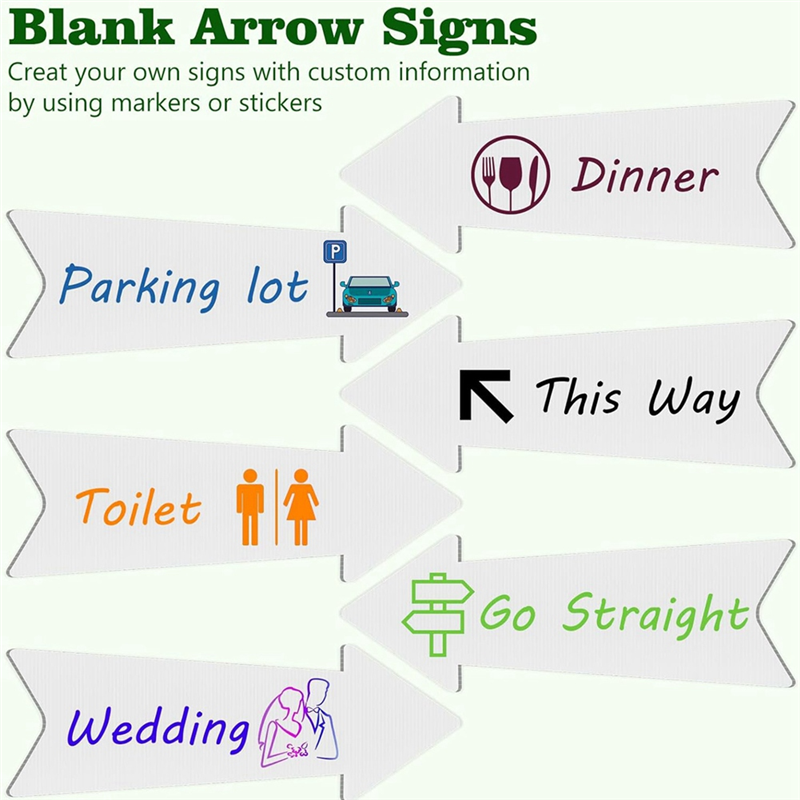 HRBAJ-Directional Arrows Signs - Yard Sign Blank のレビューと価格