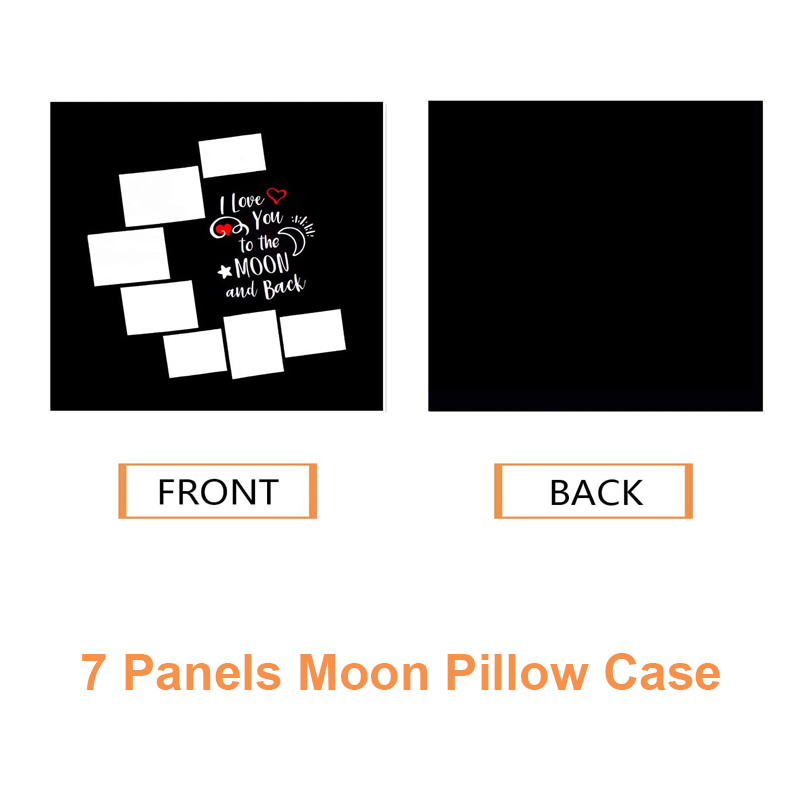 10pcs/Lot 7 Panels Blank Moon  - Pillow Cover Sublimation のレビューと価格
