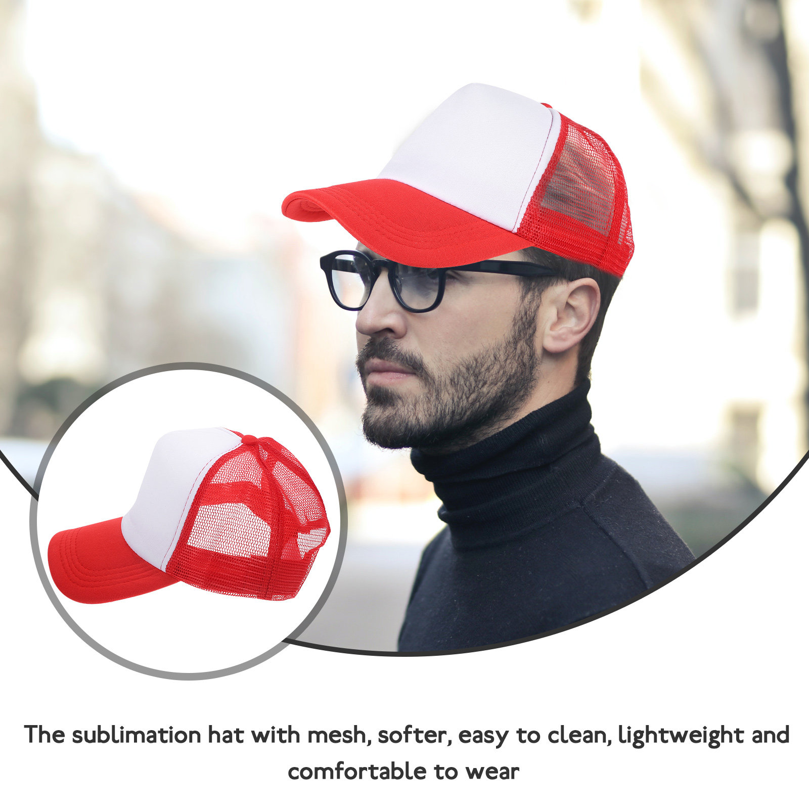10Pcs Blank Mesh Baseball Caps - Hat Sublimation Blank のレビューと価格
