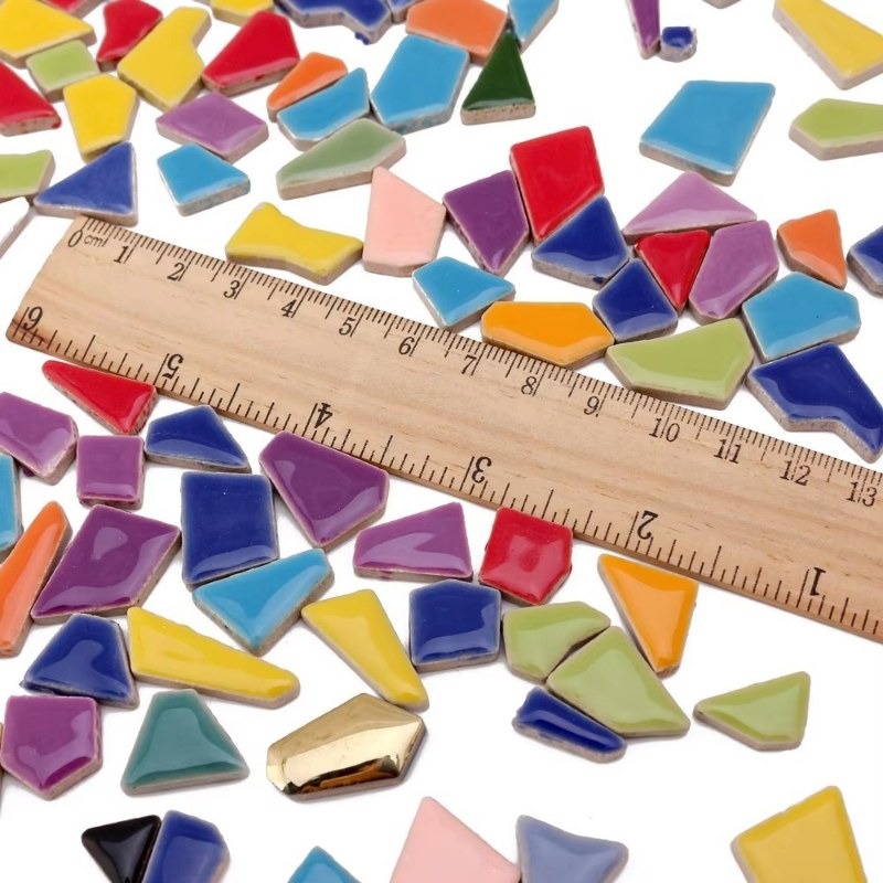 100g Randomly Mixed Colors DIY - Ceramic Tile Blank のレビューと価格