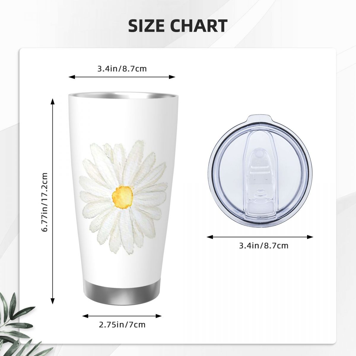 Hand Painted One Little White  - Tumbler 20Oz White のレビューと価格