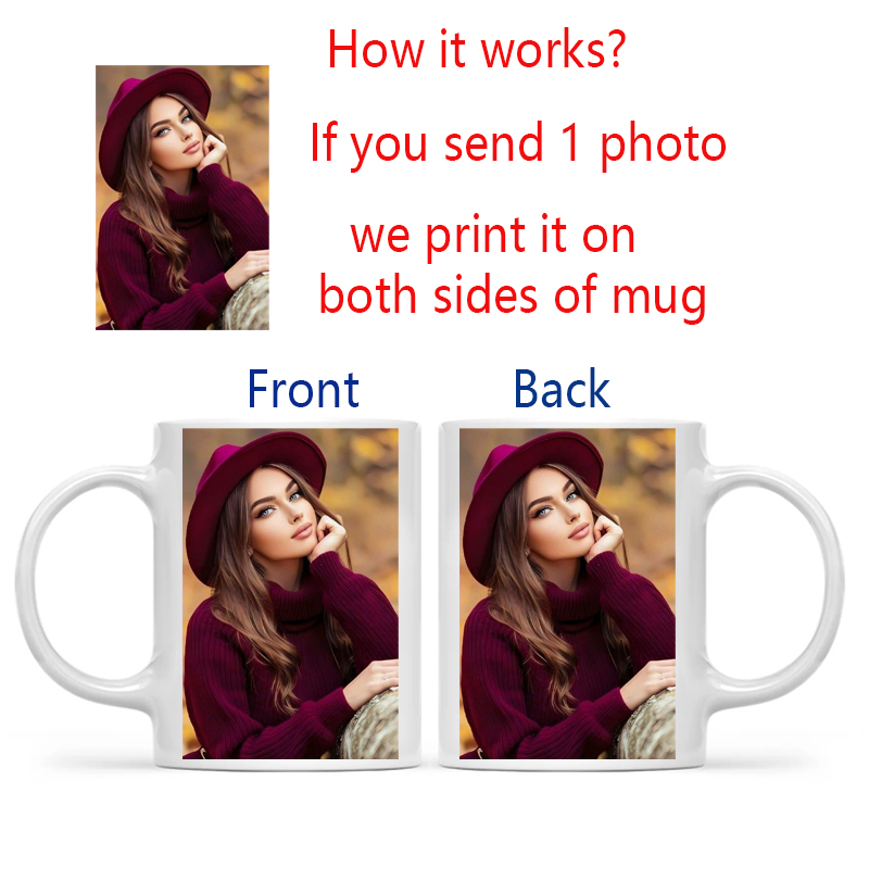 Personalized Your Photo Mug, C - Sublimation Mug White のレビューと価格