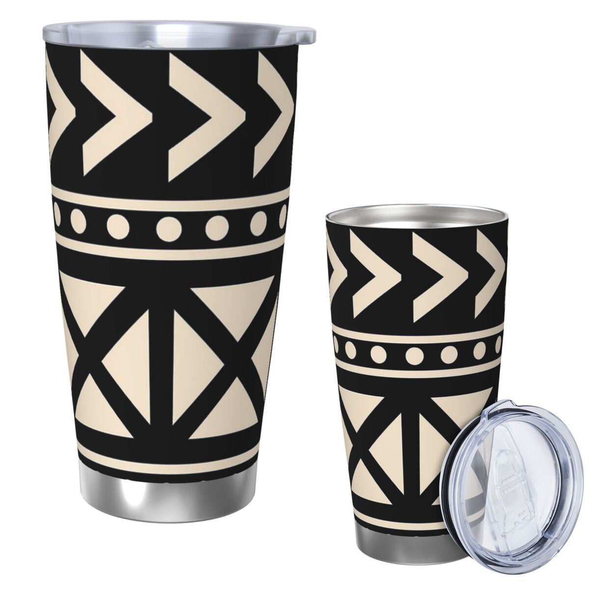 African Mud Cloth Black And Wh - Tumbler 20Oz White のレビューと価格
