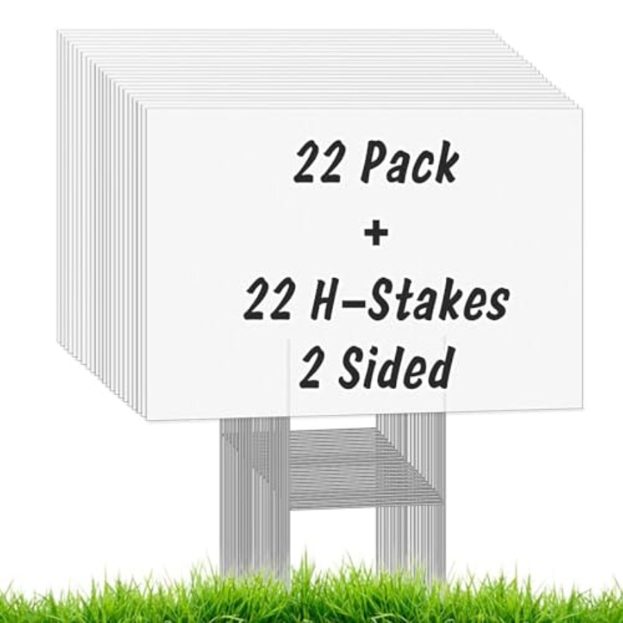 22Pcs Blank Yard Signs with St - Yard Sign Blank のレビューと価格