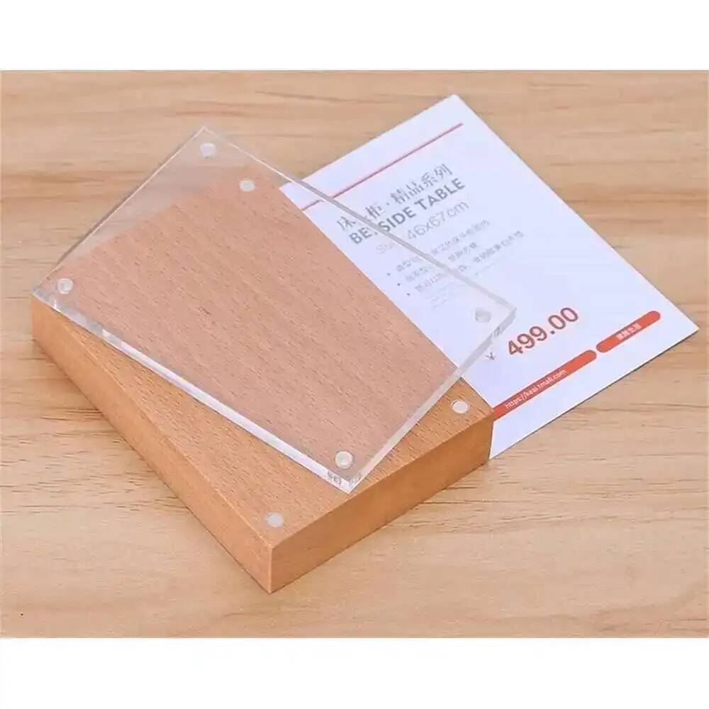 Desk Price Card Display Magnet - Photo Acrylic Block のレビューと価格