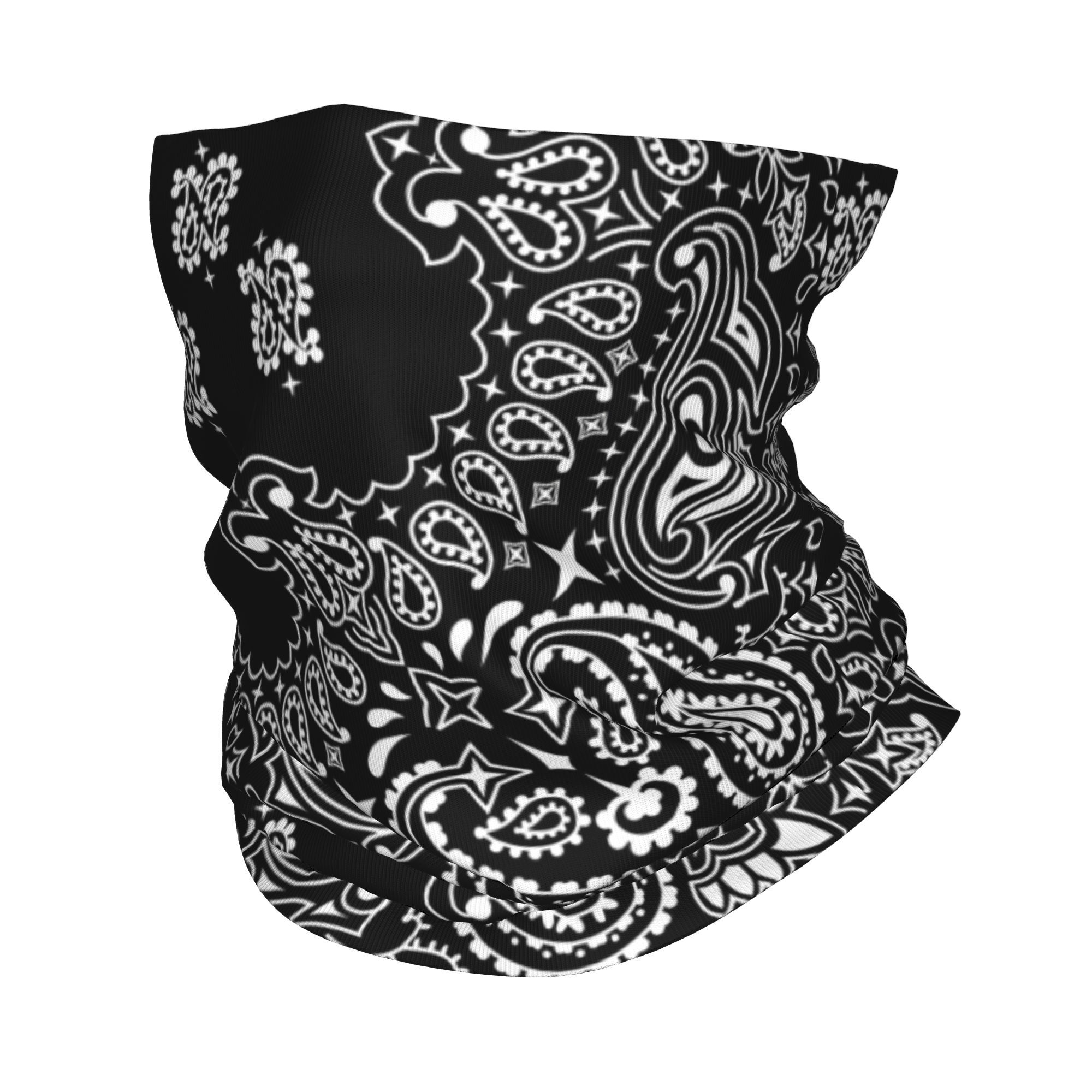 Custom Black And White Paisley - Bandana Blank White のレビューと価格