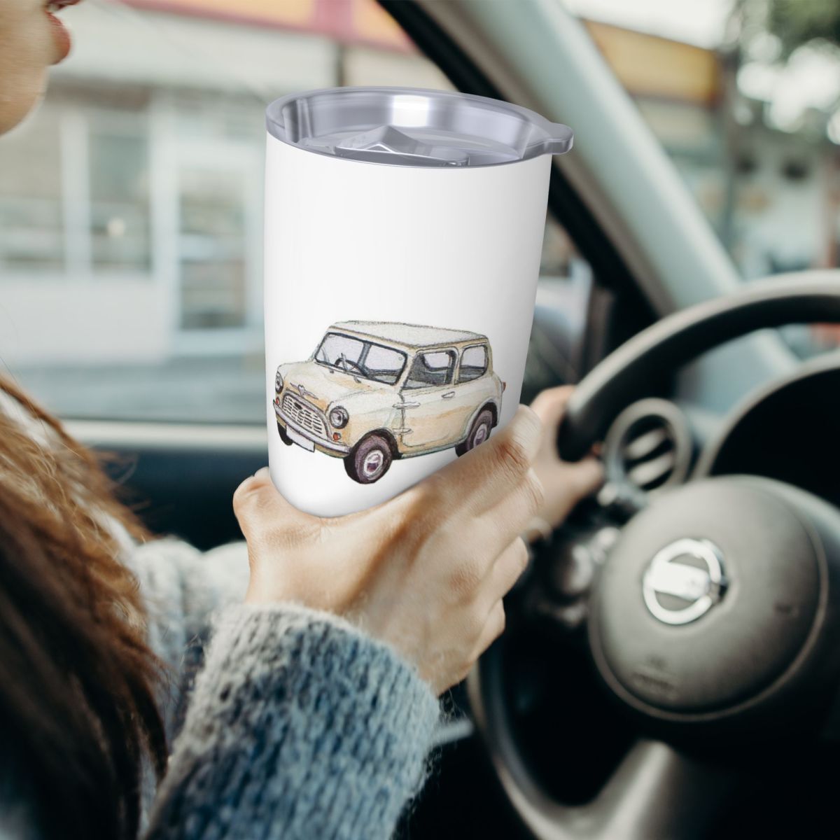 Classic White Mini Cooper In W - Tumbler 20Oz White のレビューと価格