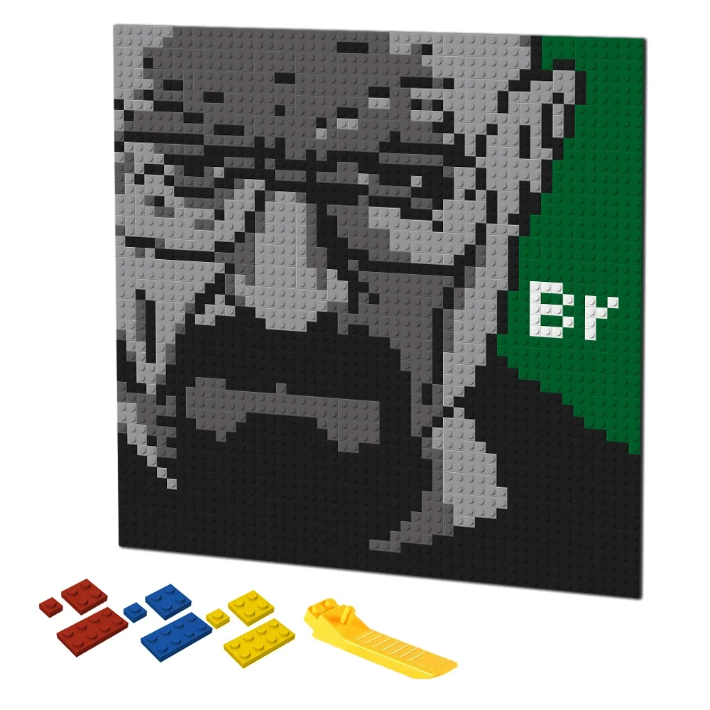Retro Pixel Art Building Block - Puzzle Blank White のレビューと価格