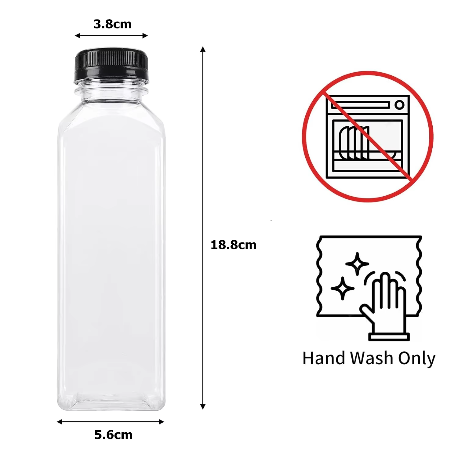 500ML Juice Bottles with Caps  - Water Bottle Blank のレビューと価格