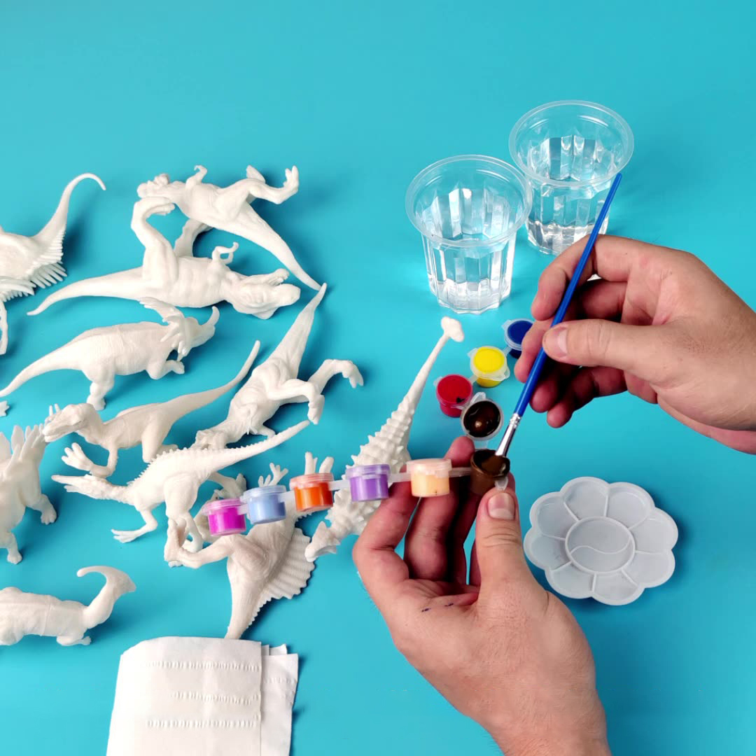6pcs/8pcs, DIY Coloring Dinosa - Puzzle Blank White のレビューと価格