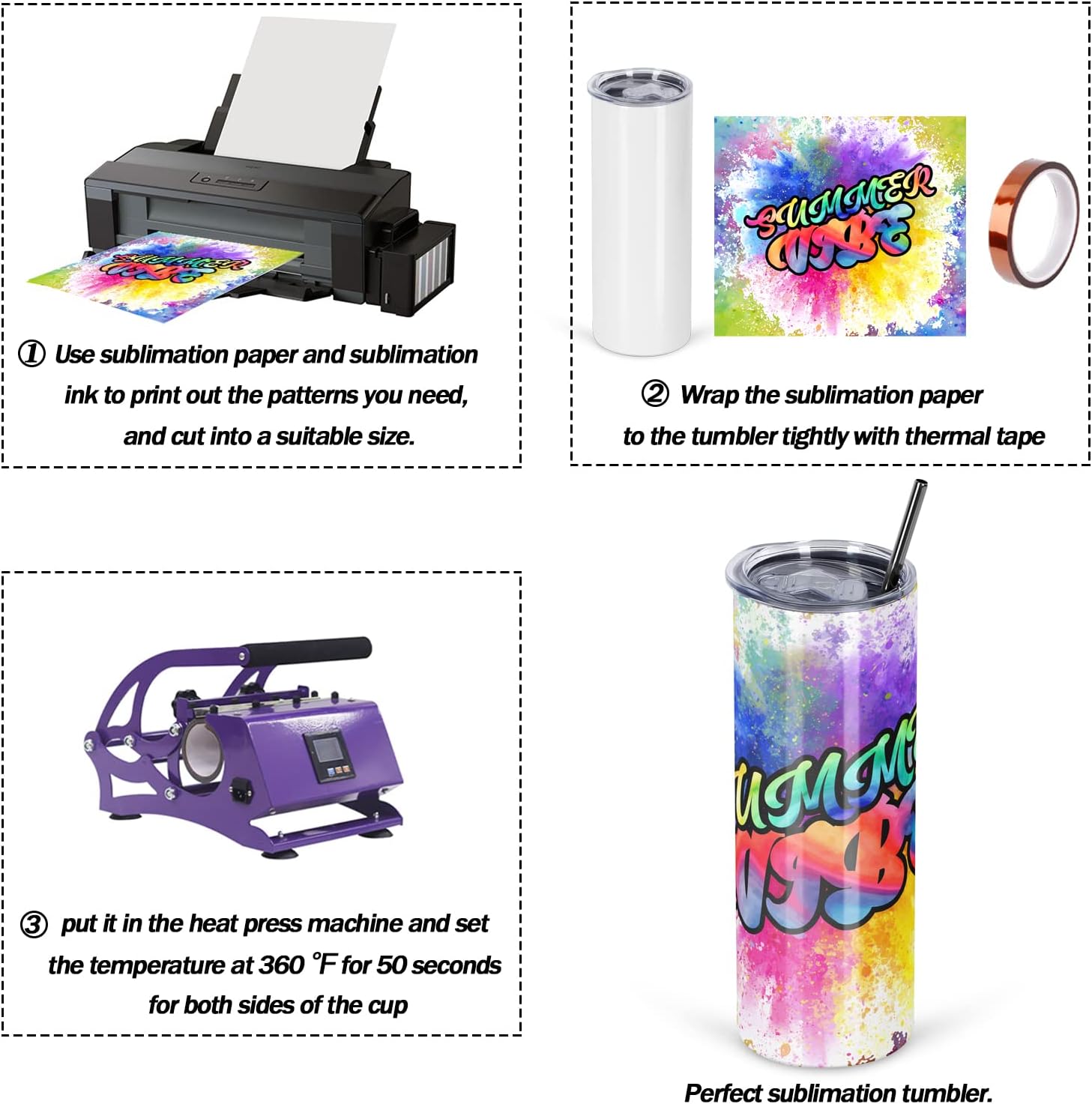50 Pack Sublimation Tumblers B - Tumbler 20Oz White のレビューと価格