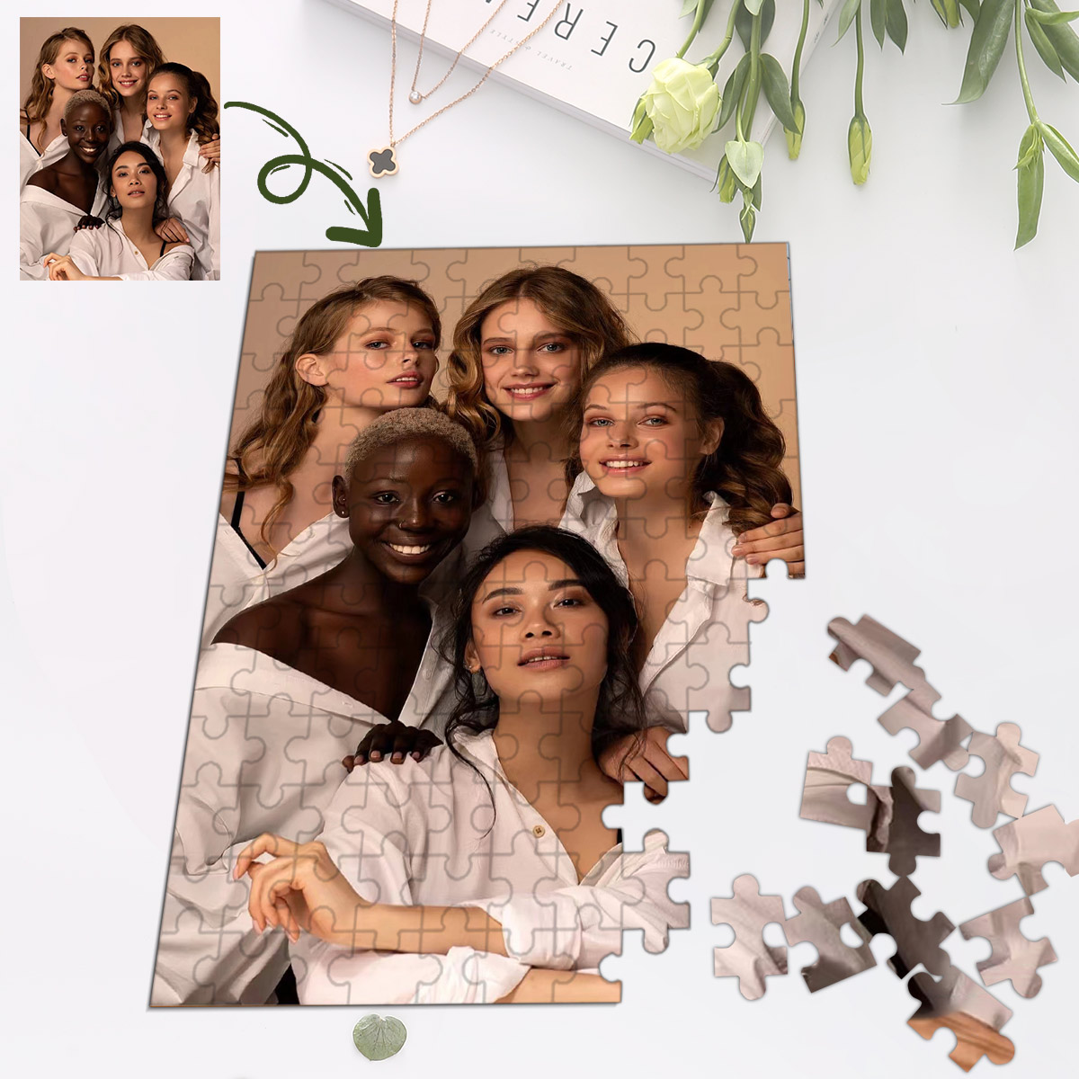 DIY custom puzzle pieces custo - Puzzle Blank White のレビューと価格
