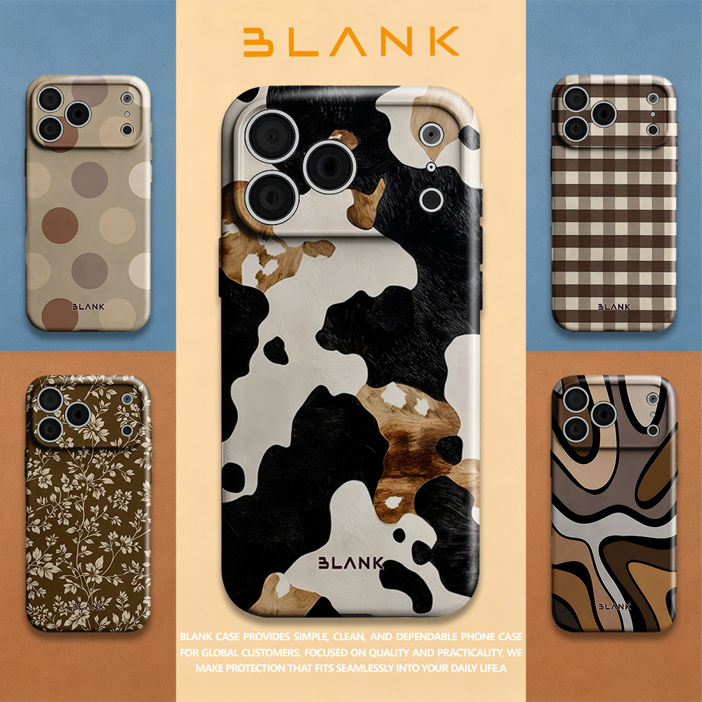 Mocha Cow Print For iPhone 17  - Phone Case Blank Print のレビューと価格