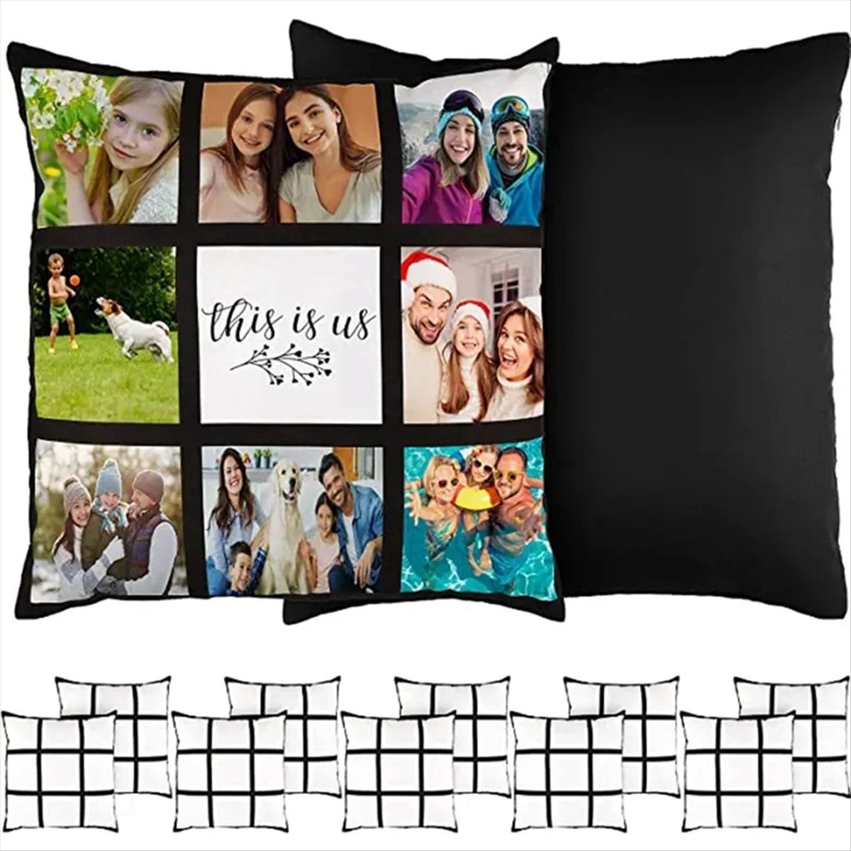 ABNH 6Pcs Sublimation Blank Pa - Pillow Cover Sublimation のレビューと価格