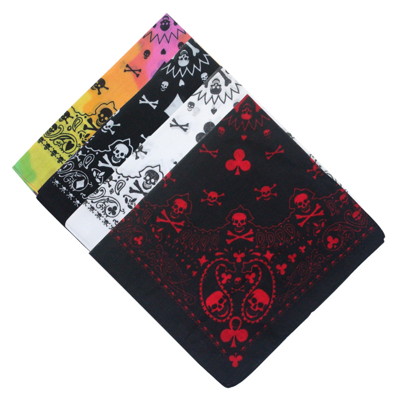 55cm White Black Red Skull Pok - Bandana Blank White のレビューと価格