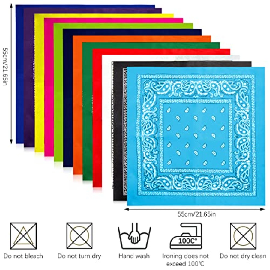 12- Bandanas for Men Women Pai - Bandana Blank White のレビューと価格