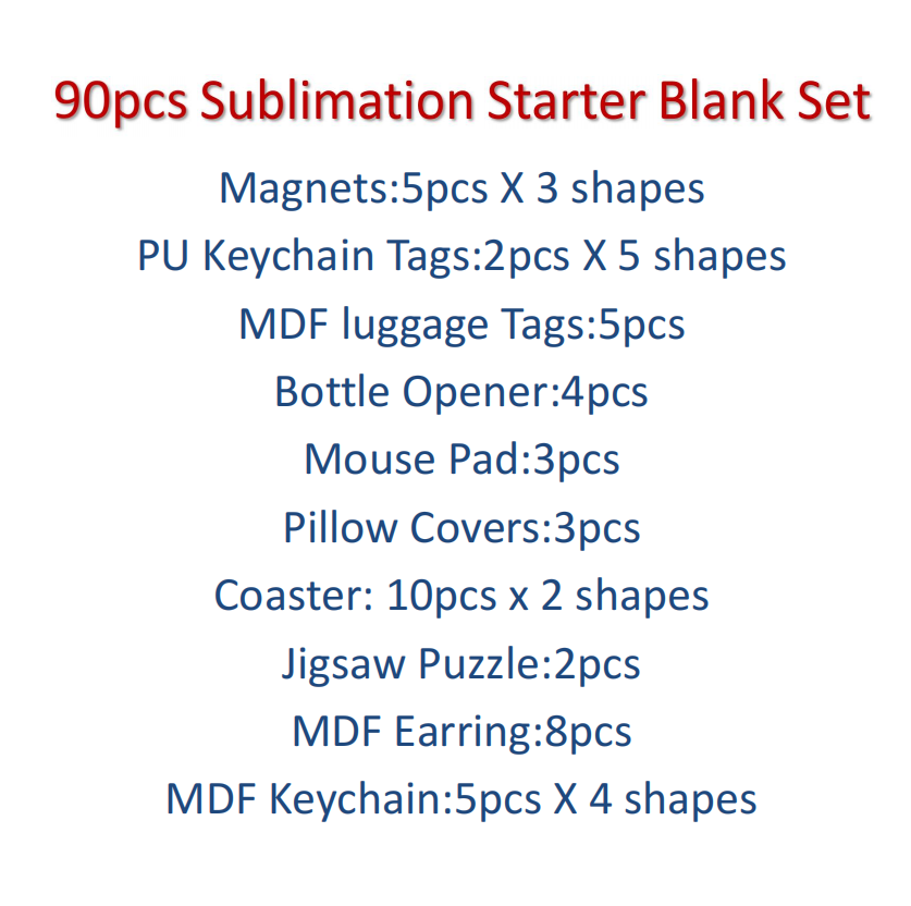 90pcs  Sublimation Blank Start - Coaster Sublimation Blank のレビューと価格