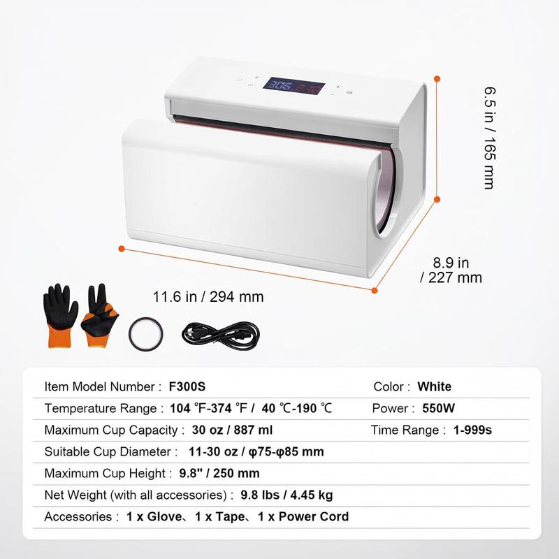 Auto Tumbler Heat Press Machin - Sublimation Mug White のレビューと価格
