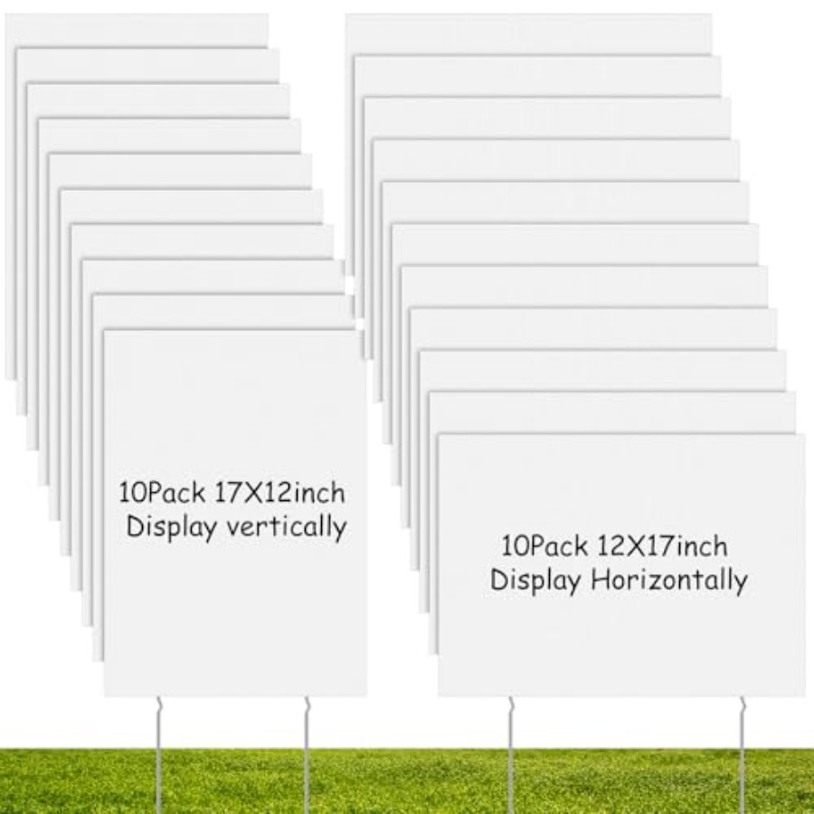 20 Pack Blank Yard Signs with  - Yard Sign Blank のレビューと価格