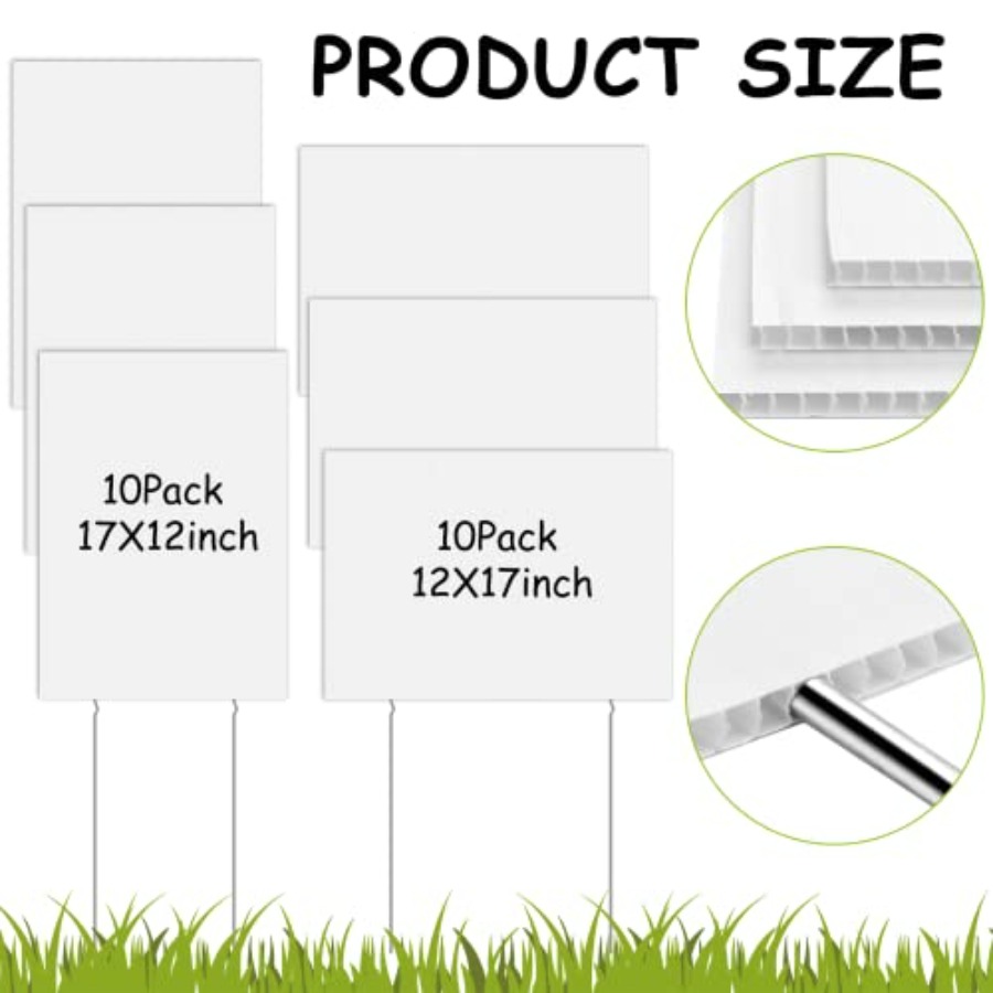 20 Pack Blank Yard Signs with  - Yard Sign Blank のレビューと価格