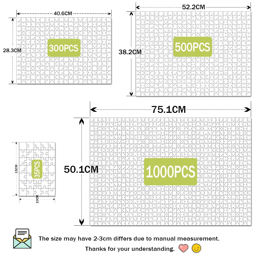 Dropshipping Custom Jigsaw Puz - Puzzle Blank White のレビューと価格