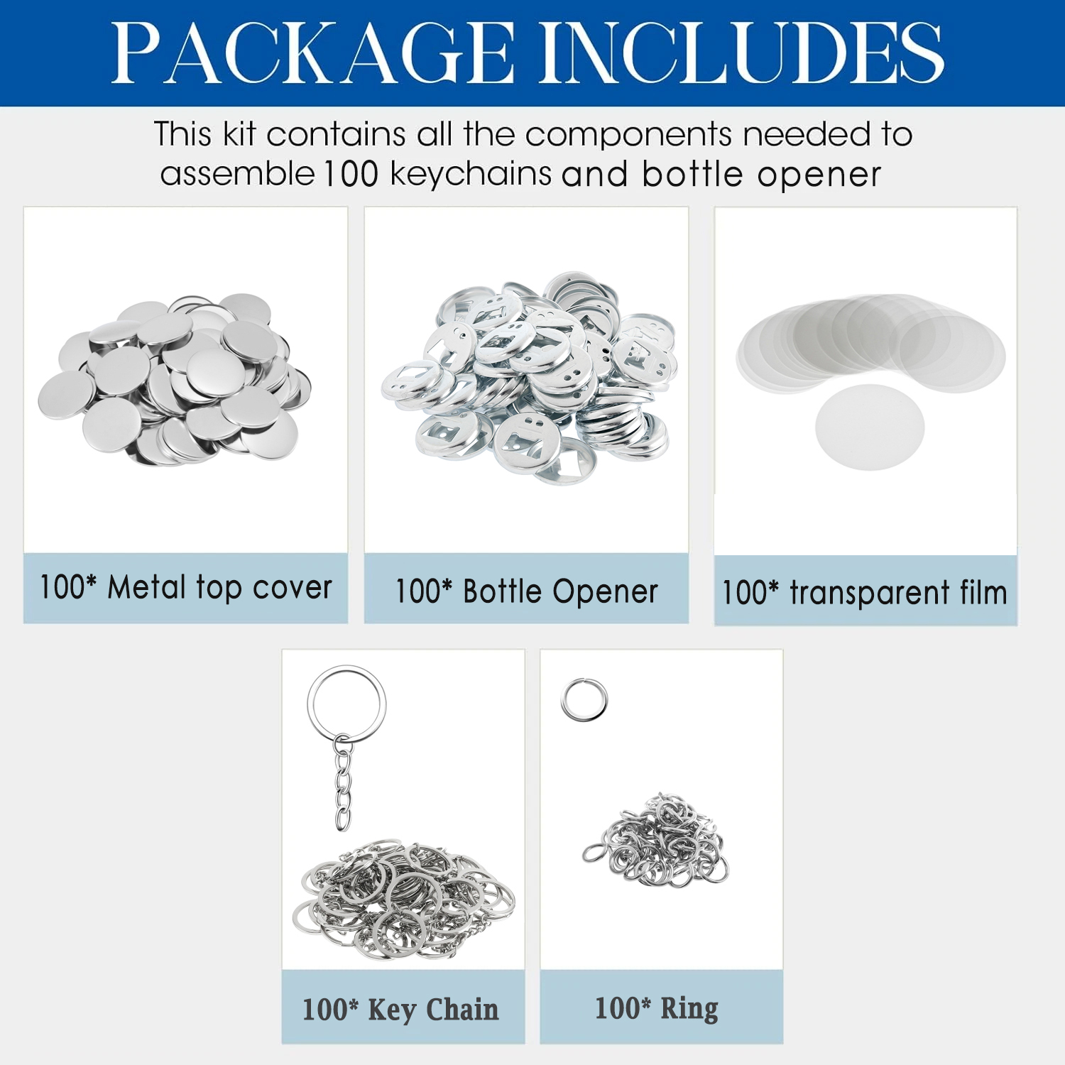 100pcs Badge Materials Bottle  - Button Badge Blank のレビューと価格