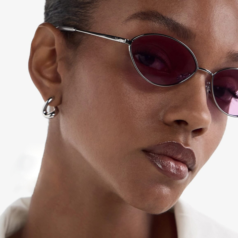 Retro Cat eye Woman Sunglasses - Metal Photo Panel のレビューと価格