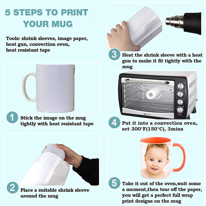 8X12 Inch Sublimation Shrink W - Sublimation Mug White のレビューと価格