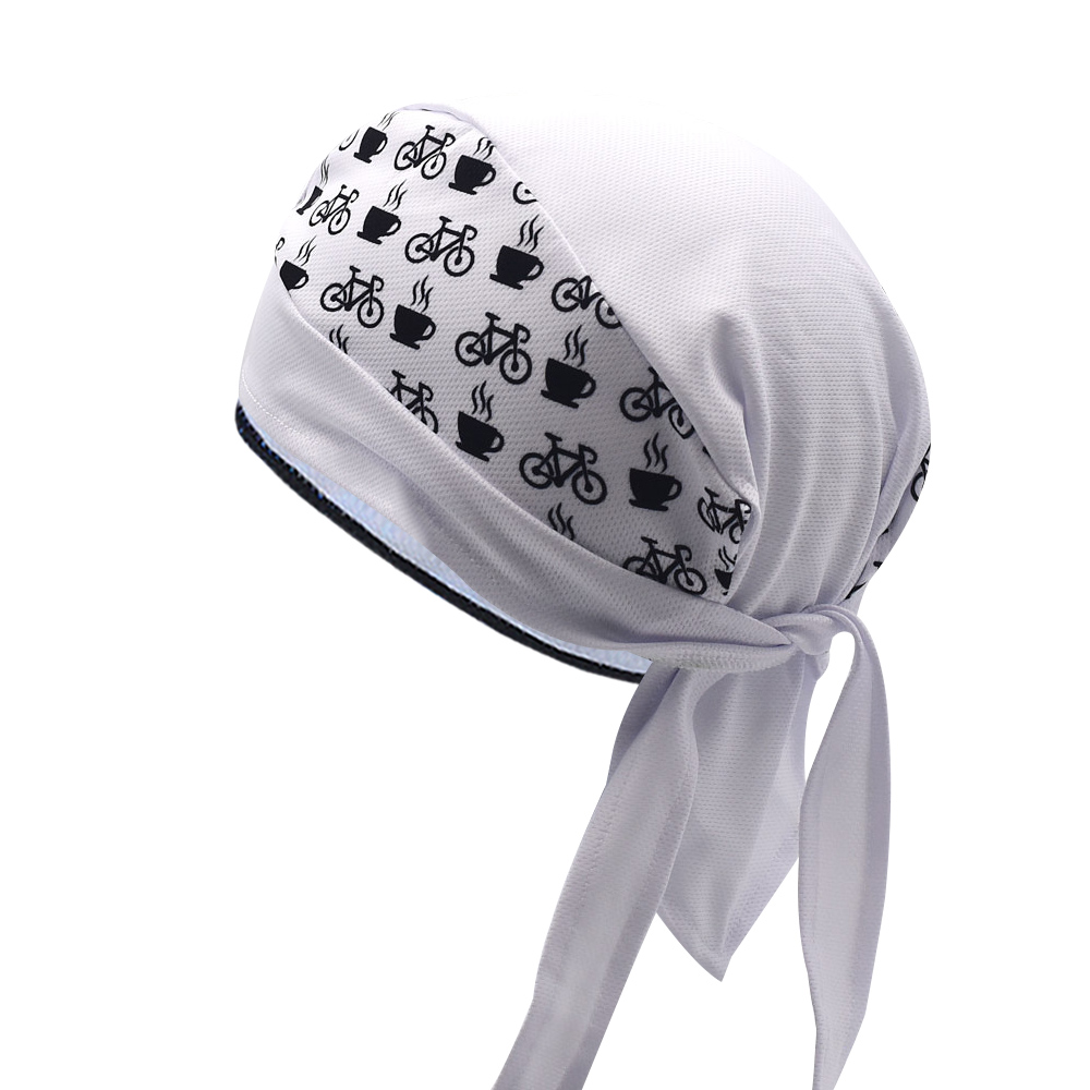 Classic Men White Cycling Cap  - Bandana Blank White のレビューと価格