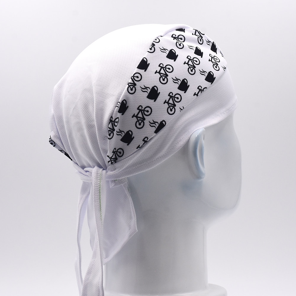 Classic Men White Cycling Cap  - Bandana Blank White のレビューと価格