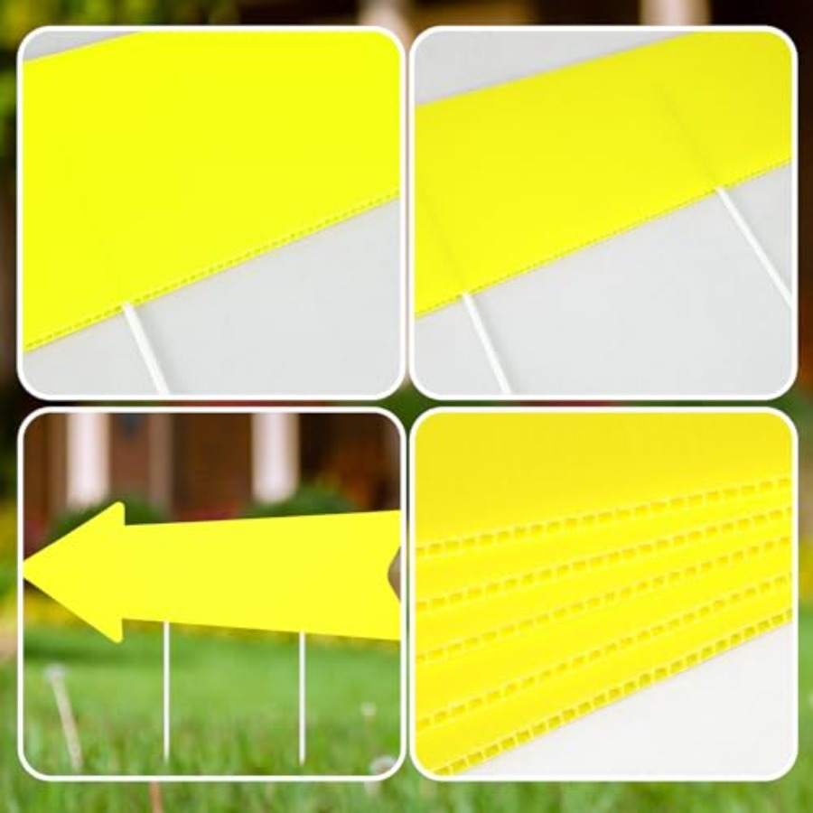 12 Pcs Arrow Signs with Stakes - Yard Sign Blank のレビューと価格