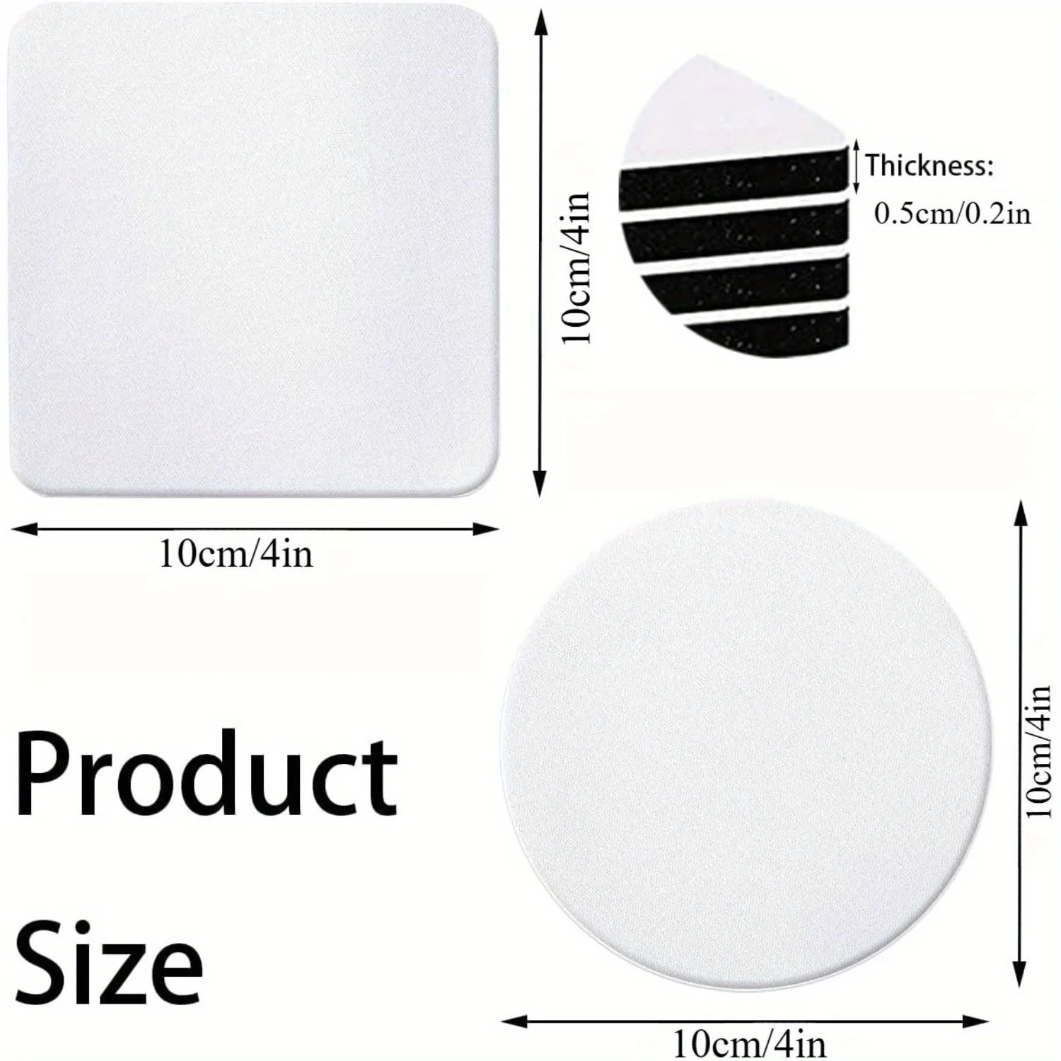 30/50 Pcs Square and Round Sub - Coaster Sublimation Blank のレビューと価格