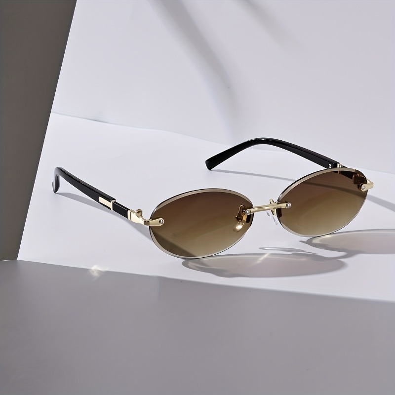 Sexy Small Oval Punk Sunglasse - Metal Photo Panel のレビューと価格