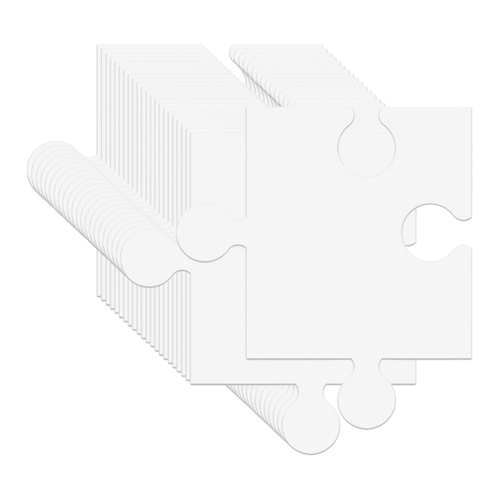 24Pcs White Cardboard Blank Ji - Puzzle Blank White のレビューと価格