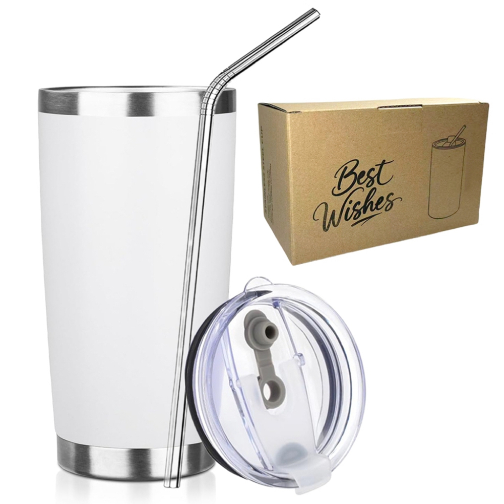 20oz Tumbler Mug with Lid and  - Tumbler 20Oz White のレビューと価格