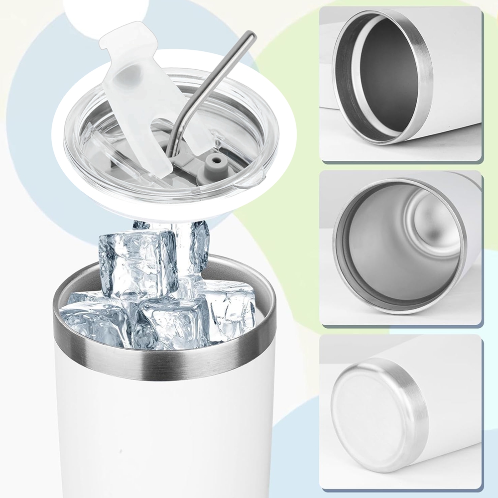 20oz Tumbler Mug with Lid and  - Tumbler 20Oz White のレビューと価格