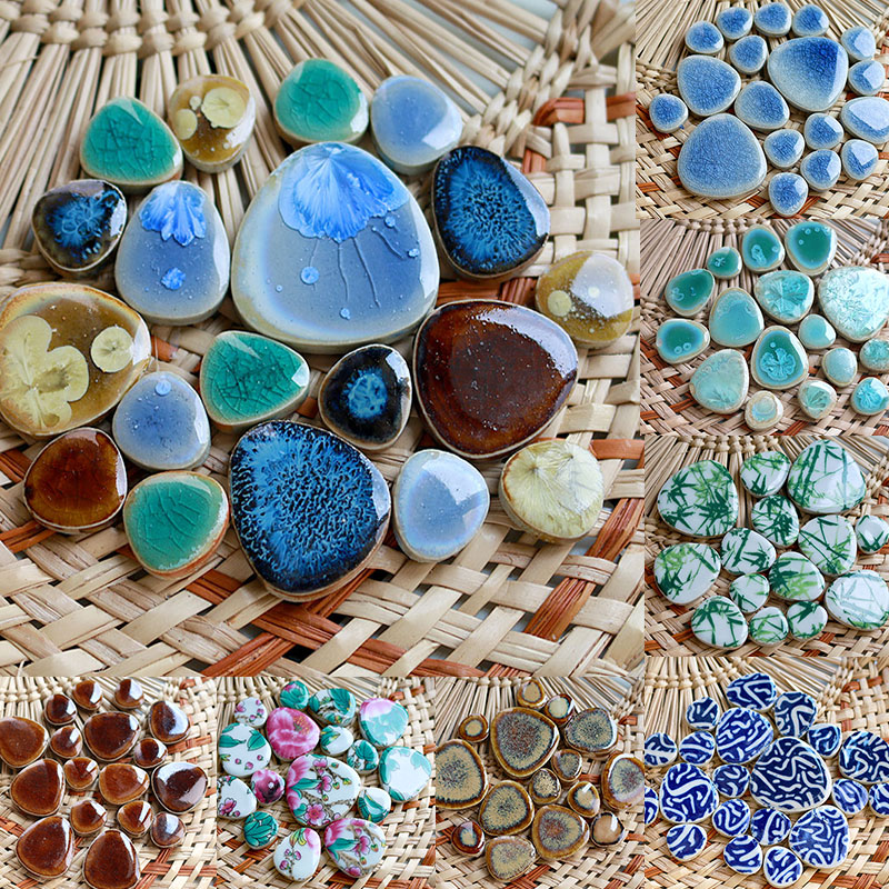 100g DIY Ceramic Mosaic Tiles  - Ceramic Tile Blank のレビューと価格