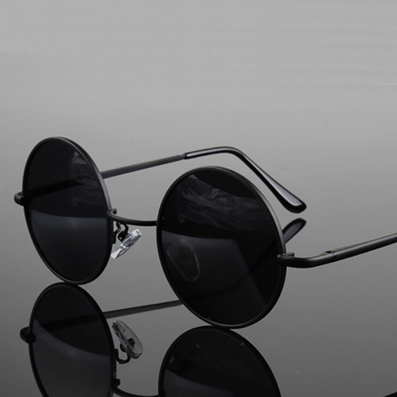 Retro Vintage Round Sunglasses - Metal Photo Panel のレビューと価格